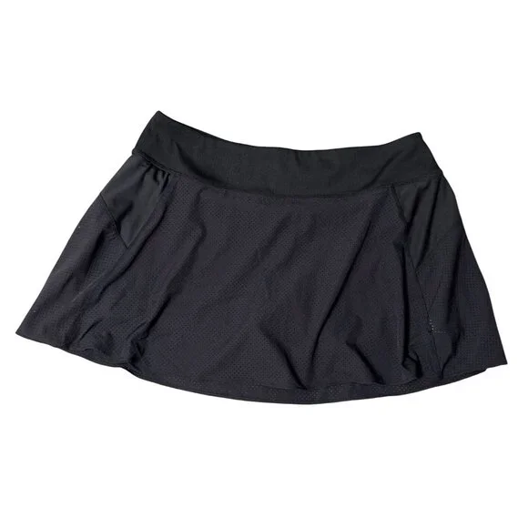 Cynthia Rowley Active Black Athletic Skort With Built-In Shorts XL Polyester/Spa - Picture 1 of 8